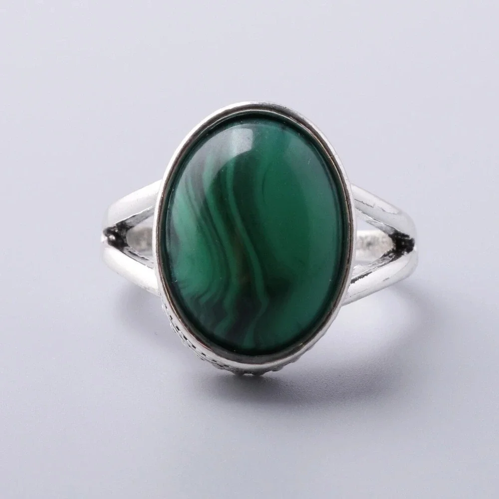 Boutique Plus oval malachite